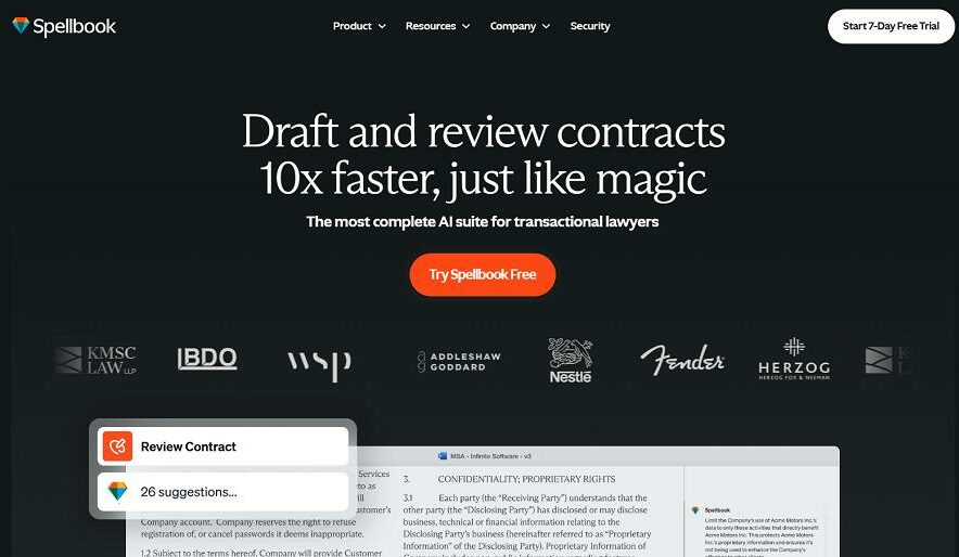 SpellBook: Automating Drafting and Faster Contract Reviews